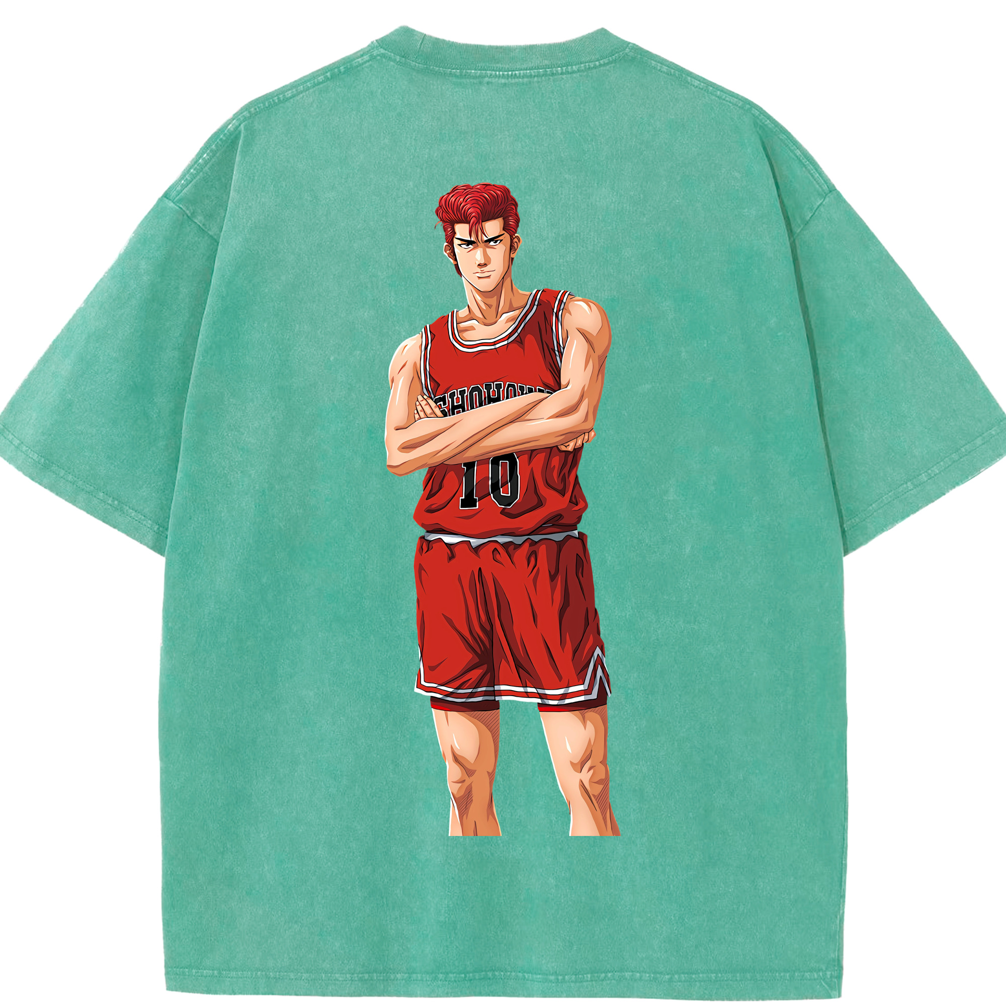 （画像用） SLAM DUNK／スラムダンク 綿100% ヴィンテージ風 半袖Tシャツ（背面プリント）
